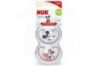 Nuk Chupete Silicona Space Mickey y Minnie 18-36M 2uds