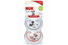 Nuk Chupete Silicona Space Mickey y Minnie 18-36M 2uds