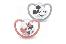 Nuk Chupete Silicona Space Mickey y Minnie 6-18M 2uds