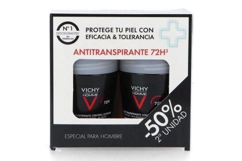 Vichy Desodorante Hombre Antitranspirante 72h 50 + 50ml