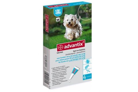 Bayer Advantix Perros de 4 Hasta 10kg 4 Pipetas