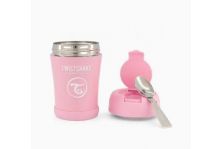Twistshake Insulated Food Container Fiambrera Acero Color Rosa 350ml