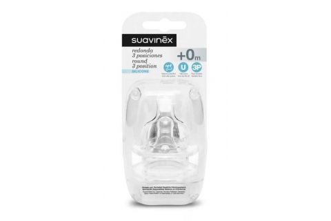 Suavinex Tetina Silicona 3 Posiciones 0M+ 2 uds