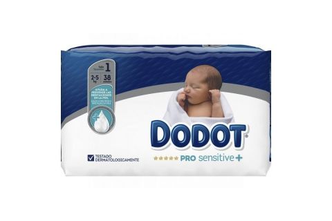 Dodot Pro Sensitive Pañal Infantil 2 a 5kg Talla 1 38uds