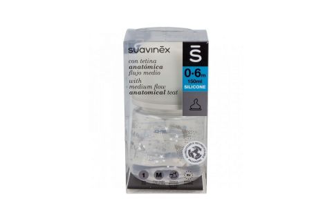 Suavinex The New Classic Biberón Silicona Tetina Anatómica T1M 150ml