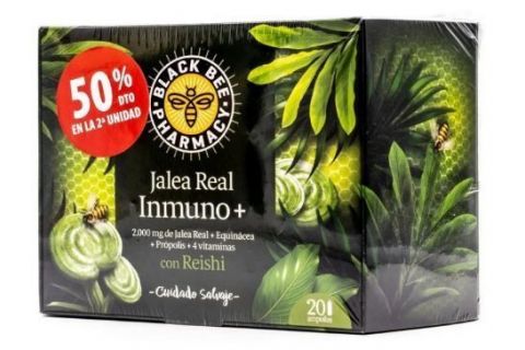 Black Bee Jalea Real Inmuno Duplo 20 + 20 Ampollas