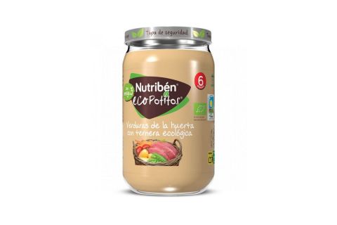 Nutribén Eco Potito Verduras de la Huerta con Ternera Ecológica 235gr