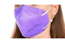 Mascarilla FFP2 Color Lila Elástico Blanco 1ud