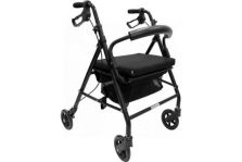 Kmina Andador con Asiento 4 Ruedas Negro