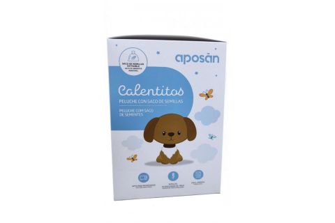 Aposán Calentitos Cojín Térmico Peluche Perro con Saco de Semillas