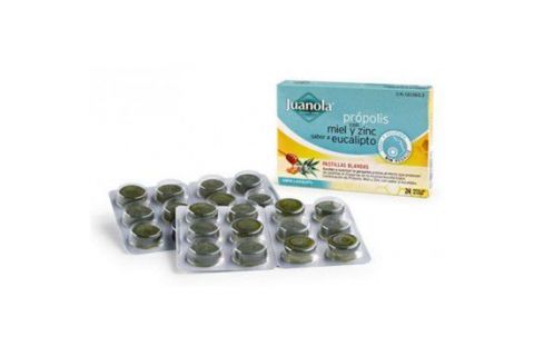 Juanola Própolis Miel con Zinc y Eucalipto 24uds
