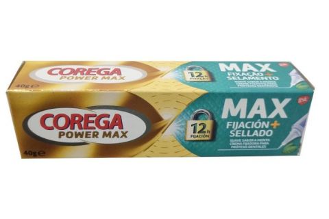 Corega Max Fijación + Sellado Sabor Menta 40g