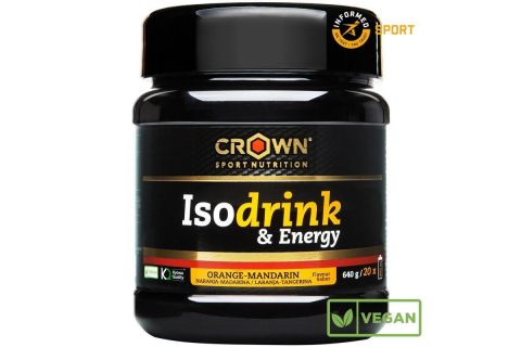 Crown Sport Isodrink and Energy Bebida Isotónica Sabor Naranja Mandarina 640g