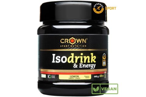 Crown Sport Isodrink and Energy Bebida Isotónica Sabor Limón 640g