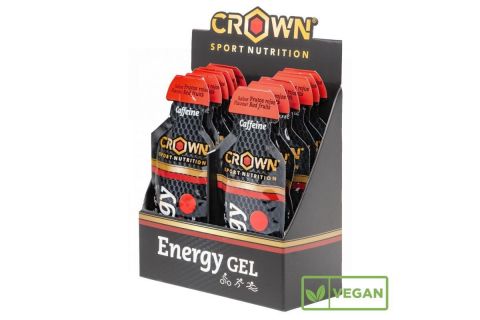 Crown Sport Gel Energético Frutos Rojos con Cafeína 12uds x 40g