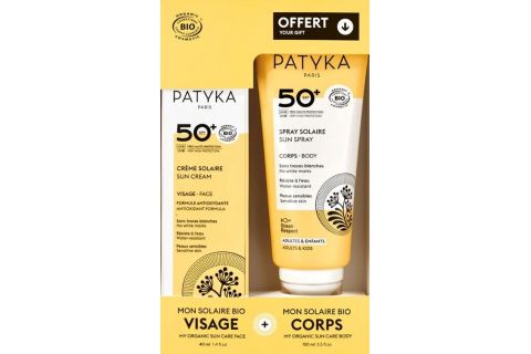 Patyka Pack Crema Solar Facial 50+ Y Crema Solar Corporal 50+ 100ml De Regalo
