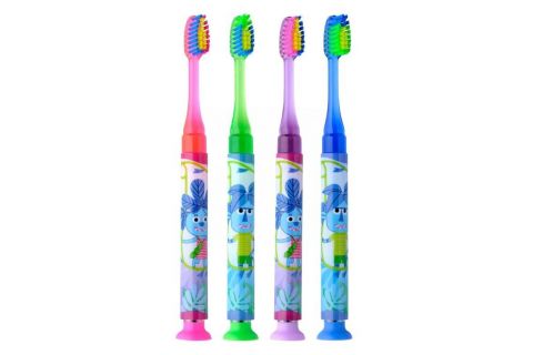 Gum Cepillo Dental Infantil Suave Monstruos Con Luz 1 Unidad