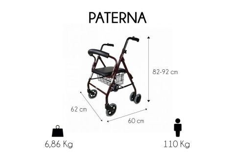 Clinicalfy Andador Rollator Freno Push