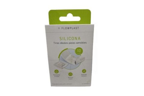 Flowplast Silicona Tiras Piel Sensible 10 Apositos 2 Tamaños