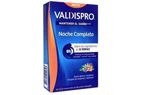 Valdispro Noche Completa 30 Comprimidos Liberacion Prolongada