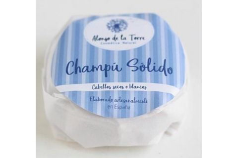Alonso de la Torre Champú Sólido para Cabello Seco o Blanco en Papel 70g