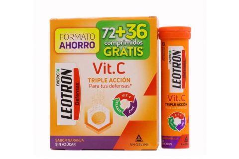 Leotron Vitamina C Naranja 72 Comprimidos + 36 Gratis