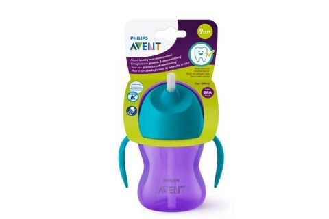 Avent Vaso Anti-Goteo con Pajita Curvada 9M+ 200ml
