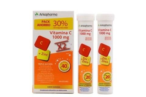 Arkopharma Vitamina C 40 Comprimidos Efervescentes Pack 1000 mg