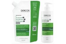 Vichy Dercos Champu Anticaspa Graso 2x390ml + Eco Refill 500ml