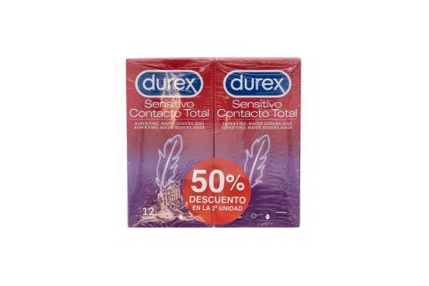 Durex Preservativos Sensitivo Contacto Total 2 x 12uds