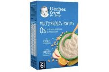 Gerber Papillas Multicereales con Frutas 0% Azúcar + 6 Meses 270gr