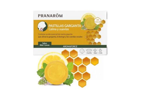 Pranarom Aromaforce Pastillas Garganta Sabor Miel y Limón 24 unds