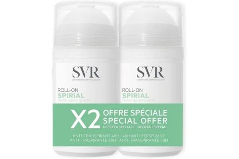 SVR Spirial Desodorante Roll-On Anti Transpirante Intense Duplo 2 x 50ml