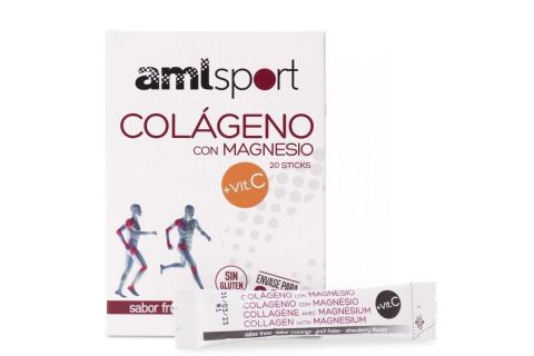 AML Sport Colageno Magnesio Vitamina C Sabor Fresa 20 sticks