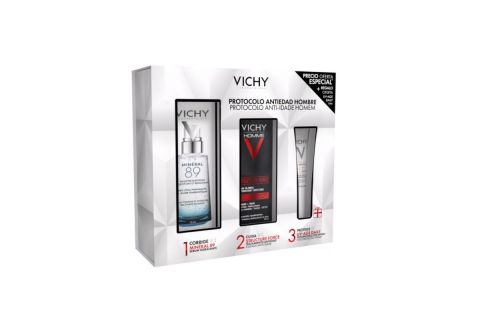 Vichy Cofre Mineral 89 Serum 50 mL + Vichy Homme Structure Force 50 mL + Capital Soleil SPF50+ 15 mL