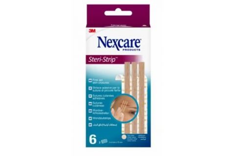 Nexcare Steri Strip Tan Color Sutura Cutanea Esteril 3 unidades 6 X 75 mm