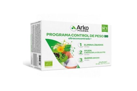 Arkopharma Arkofluido Programa Control de Peso Bio 30 Ampollas 10 ml