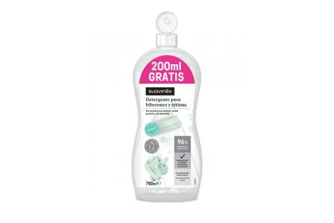 Suavinex Detergente Tetinas Y Biberones 1 Botella 550 Ml + 200 Ml Free