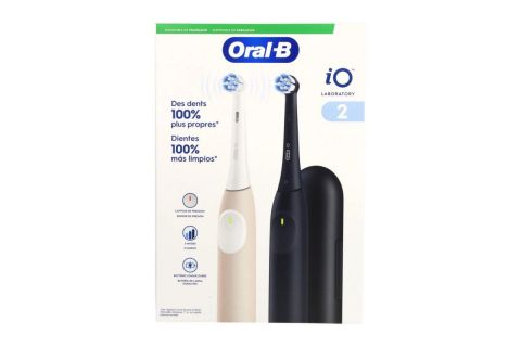 Oral-b Cepillo Dental Electrico Io 2 Laboratory 2 Unidades Color Rosa Negro