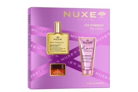 Nuxe Cofre Huile Prodigieuse + Champú 50 Ml + Rêve De Miel Bálsamo Labios