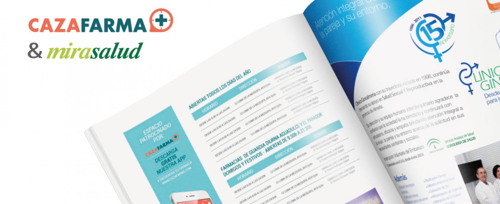 Cazafarma patrocinador de un espacio en la Revista Mirasalud